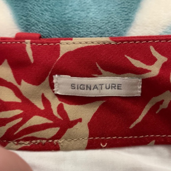 TALBOTS Signature Fit Print Crop Ankle Pants - Picture 4 of 4